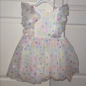 Lola + The Boys Colorful Polka Dot Dress